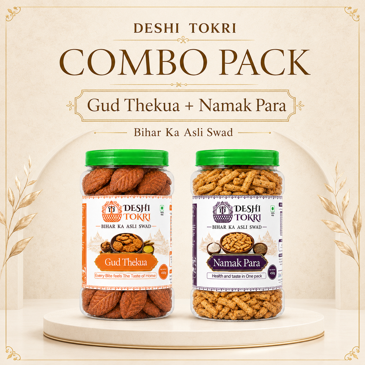 Aata Gud Thekua + Aata Namak Para