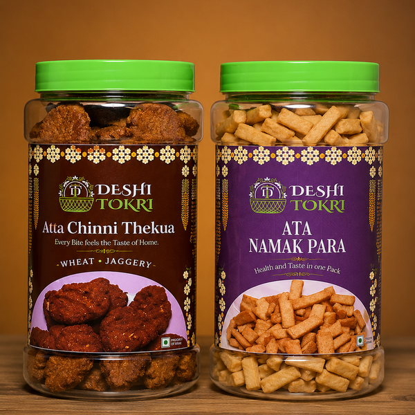 Aata Cheeni Thekua + Aata Namak Para